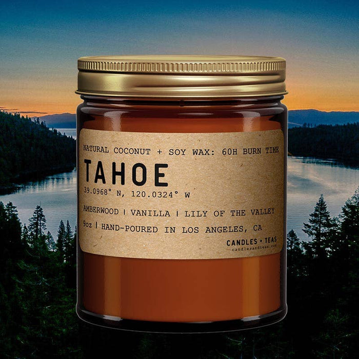 Candlefy - Lake Tahoe California Candle: Natural Coconut Soy Wax Candle: 8oz