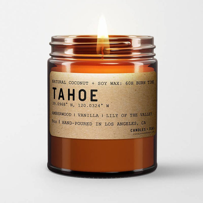 Candlefy - Lake Tahoe California Candle: Natural Coconut Soy Wax Candle: 8oz