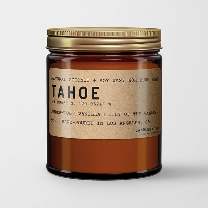 Candlefy - Lake Tahoe California Candle: Natural Coconut Soy Wax Candle: 8oz
