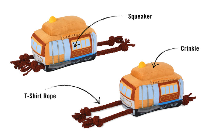 P.L.A.Y. Canine Commute San Pup-cisco Cable Car- features shown