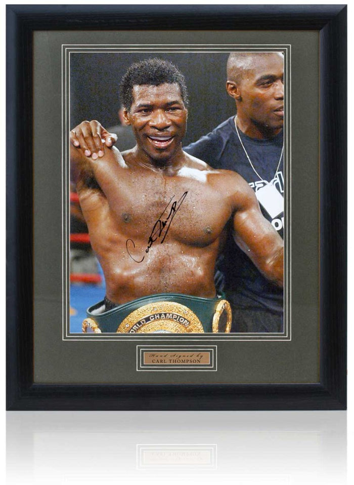 Carl Thompson Boxing Legend Hand Signed Photograph 23x19" Framed