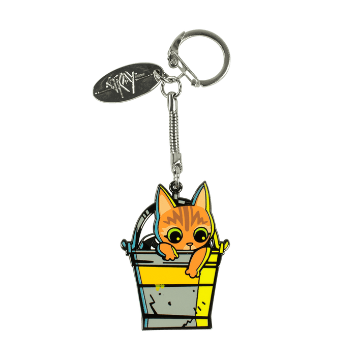 Cat-in-a-Bucket Keychain