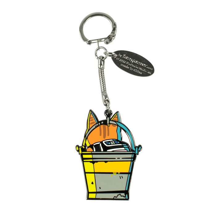 Cat-in-a-Bucket Keychain
