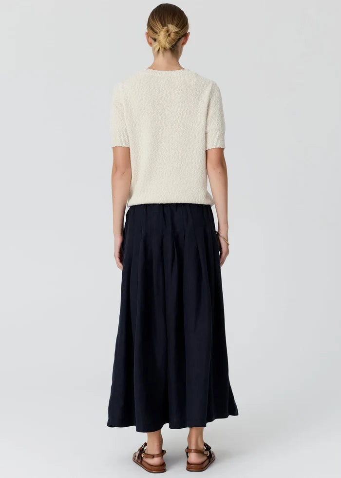 CEDAR LUREX KNIT TOP in Chalk + Silver by Pol Clothing
