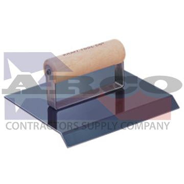 CF523 6" x 8" 45 Degree Angle 3/4"Drop Blue Steel Chamfer Edger with Wood Handle