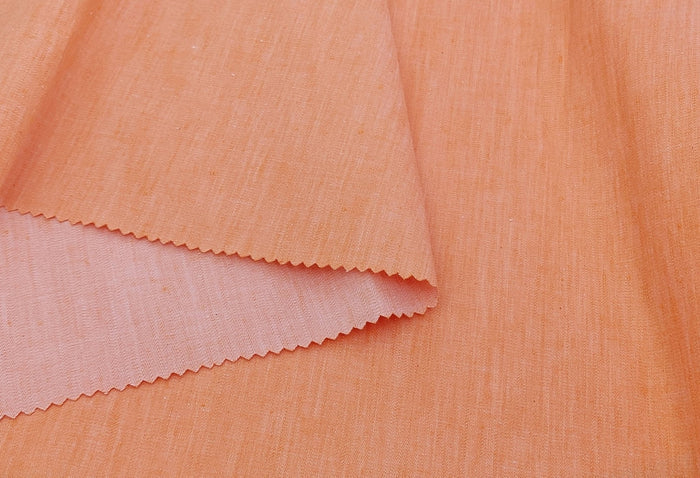 Chambray Linen Cotton Stretch Twill Fabric 3099 3248 3249 2234 - The Linen Lab - Orange