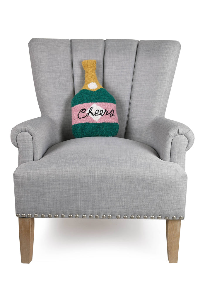 Champagne Bottle Shaped Hook Pillow