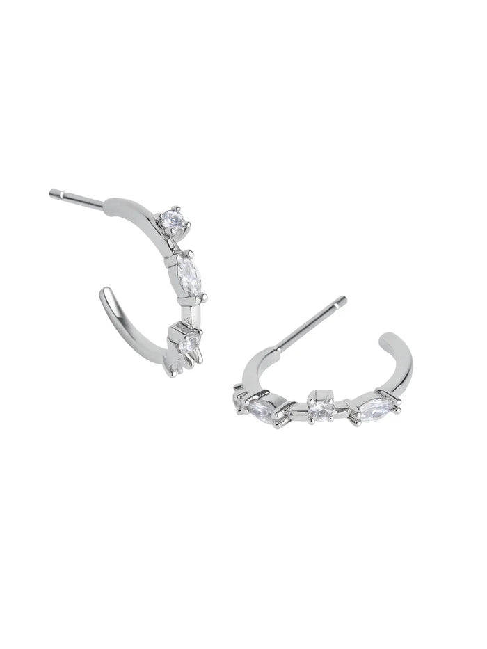 Chase Mini Hoop- Silver