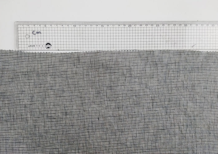 Classic Charm: 100% Linen Mini Gingham Check Fabric, Light Weight 6833 - The Linen Lab - Green