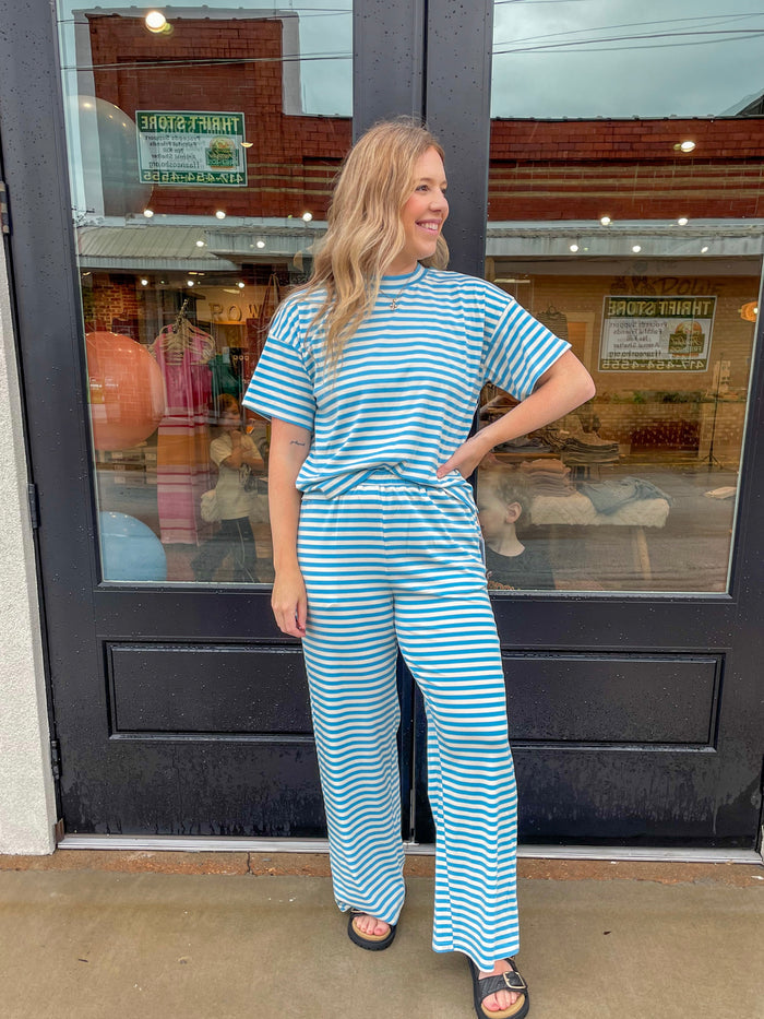 Cloudy Skies Striped Pants