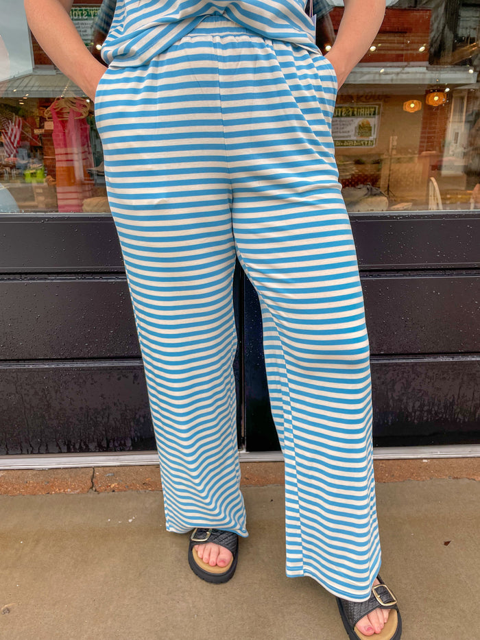 Cloudy Skies Striped Pants