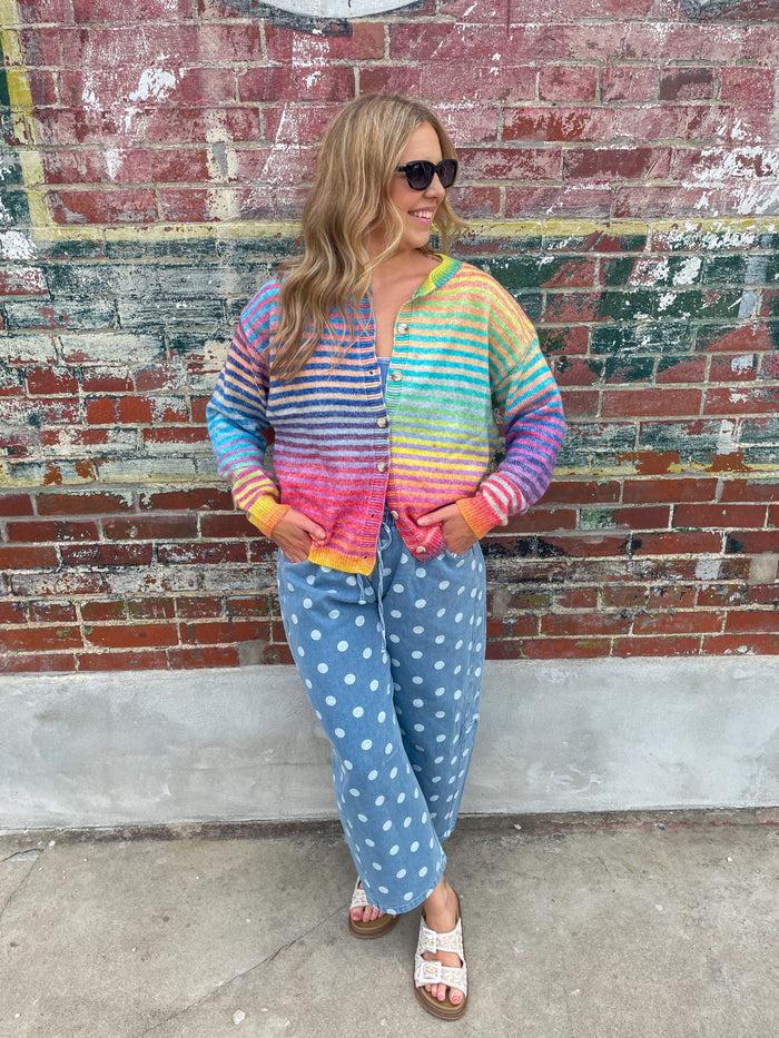 Color Me Happy Striped Cardigan