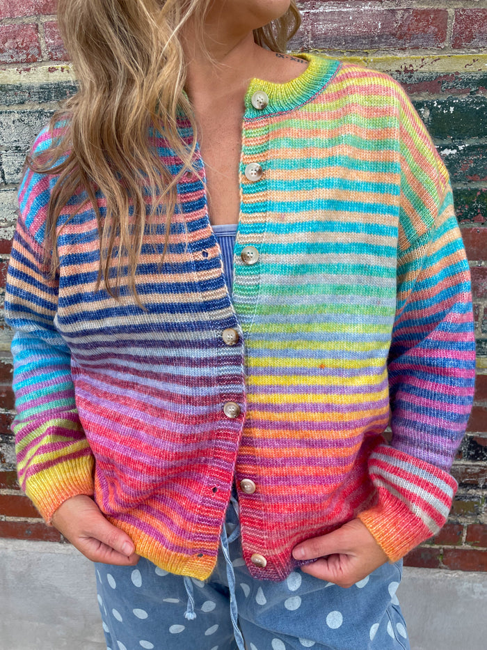 Color Me Happy Striped Cardigan