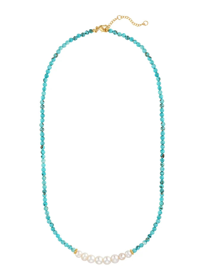 Corinne Turquoise Beaded Necklace