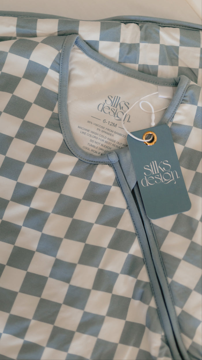 Cornflower Blue Checkered Sleep Sack 0.5