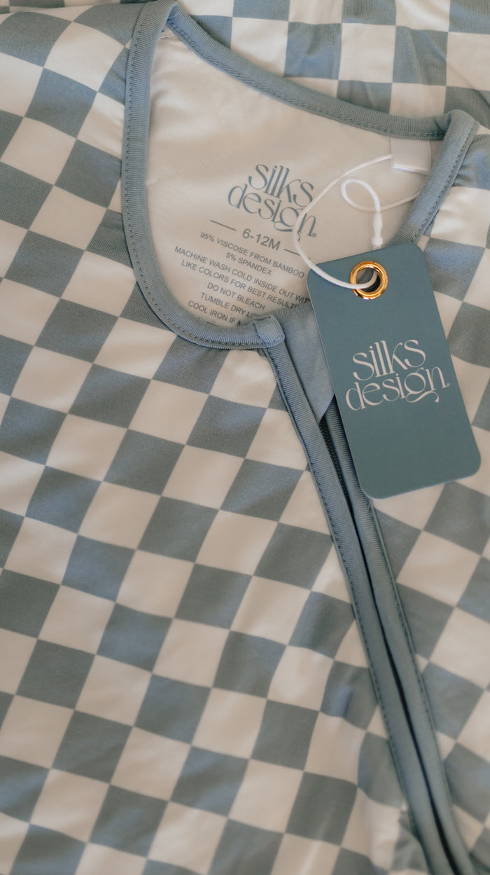 Cornflower Blue Checkered Sleep Sack 1.0