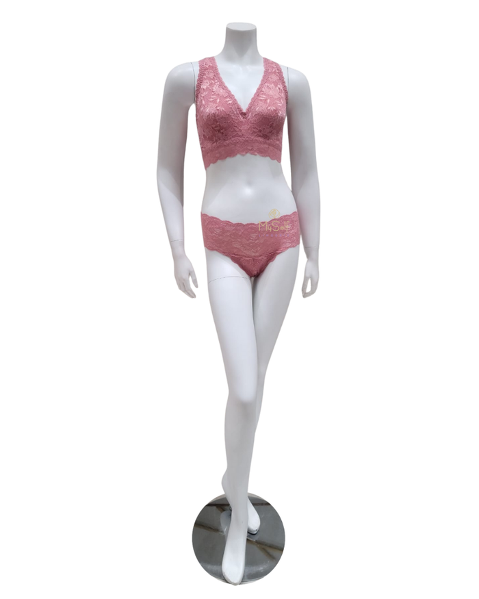 Cosabella NEVER1355 + 07ZL Nuovo Mauve Curvy Bralette & Shorts Set myselflingerie.com