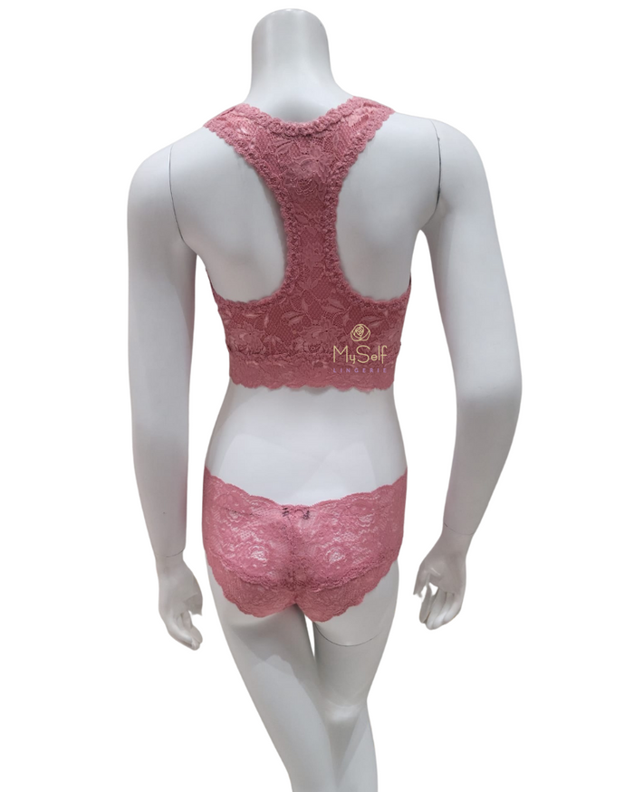 Cosabella NEVER1355 + 07ZL Nuovo Mauve Curvy Bralette & Shorts Set myselflingerie.com