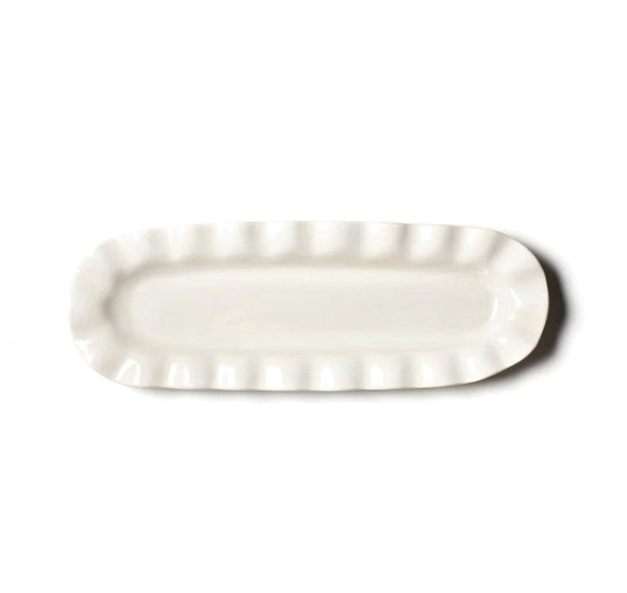 Coton Colors Signature White Ruffle Skinny Tray