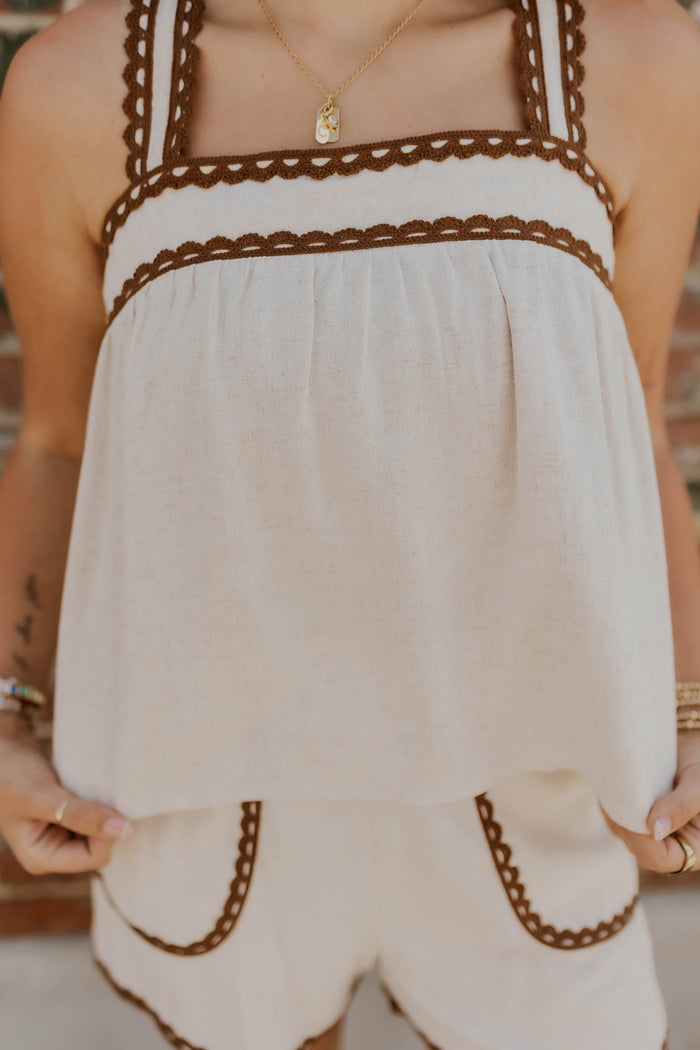 Coy Bay Trimmed Tank Top