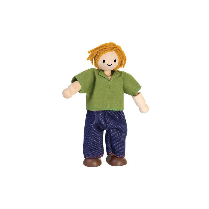 Dad Dollhouse Figure - Light Skin Tone - Brown Hair - Babies in Bloom