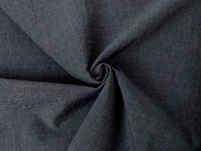 Dark Grey Subtle Chambray Linen Cotton Fabric – Soft & Pre-Washed 8111 8303