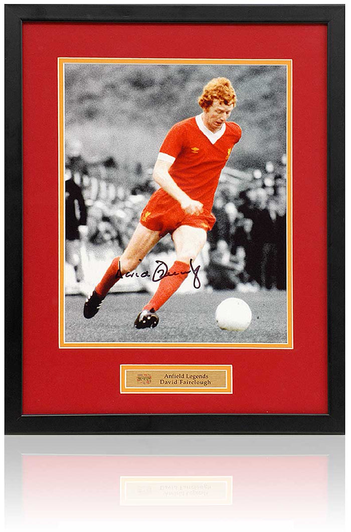 David Fairclough Liverpool Legend Hand Signed Photograph 11x14" Framed