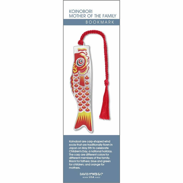 David Howell and Company - Koinobori - Mother Of The Family Metal Bookmark, MADE in USA