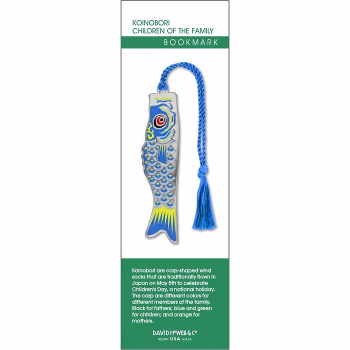 David Howell and Company - Koinobori-Children Of The Family Metal Bookmark, MADE in USA