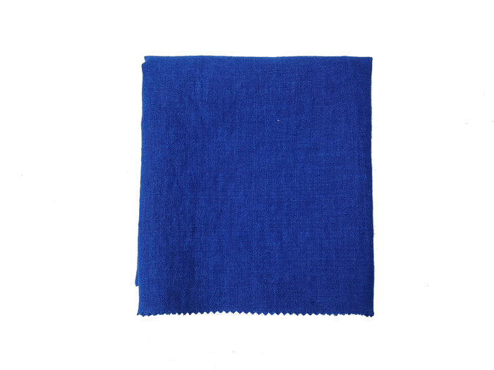 Delave Vintage Dyed 100% Linen Fabric – Medium to Heavyweight, Soft Finish  Blue(melange) 7054