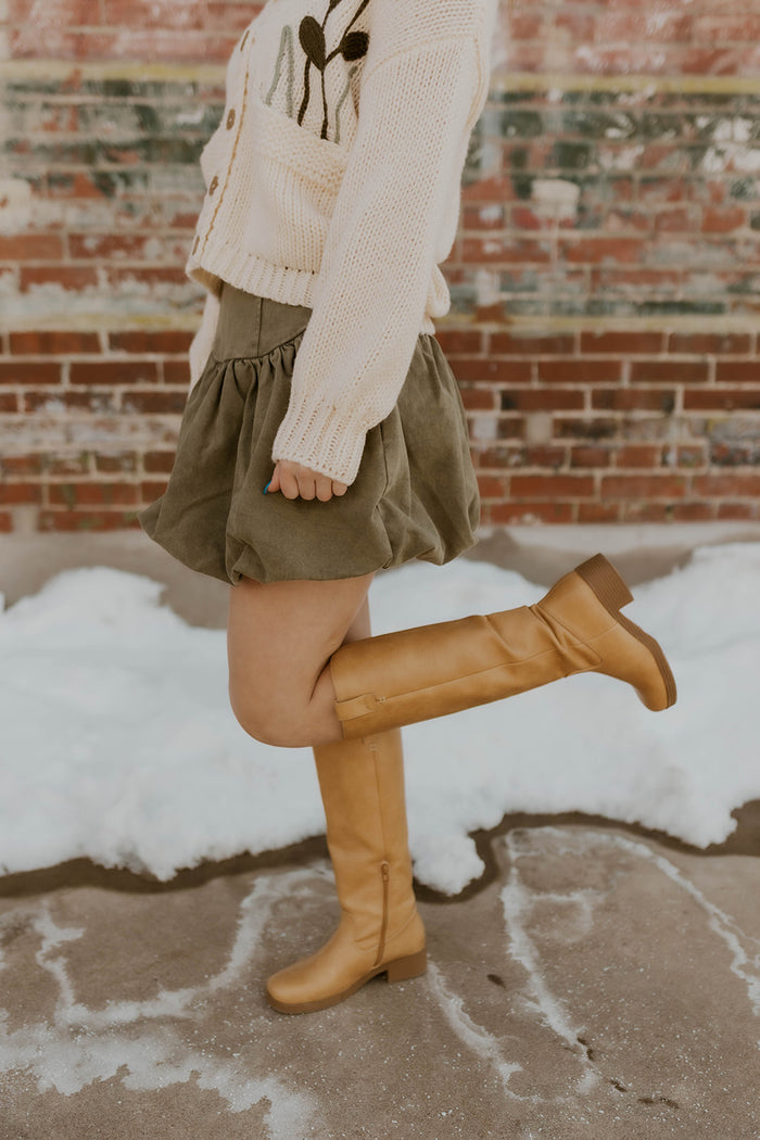 Demi Bubble Skirt- Olive