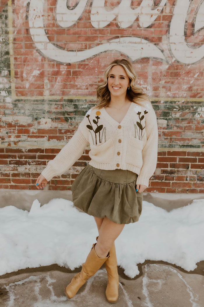 Demi Bubble Skirt- Olive