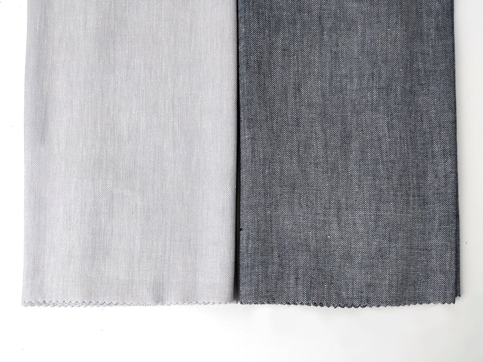 Denim-Style Linen Rayon Stretch Fabric with Twill Weave 7971 7972