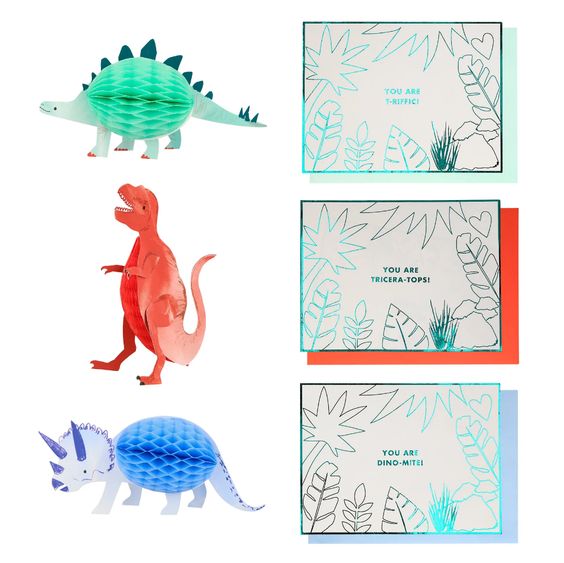Dinosaur Valentine Cards