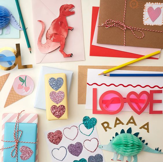 Dinosaur Valentine Cards