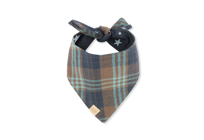 The Rockstar Bandana by P.L.A.Y. - brown and blue striped side