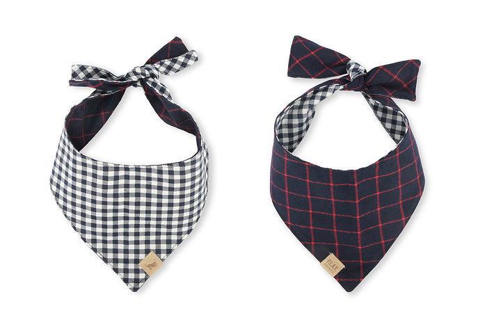 The Trendsetter Bandana by P.L.A.Y. - reversible dog bandana with both prints showing