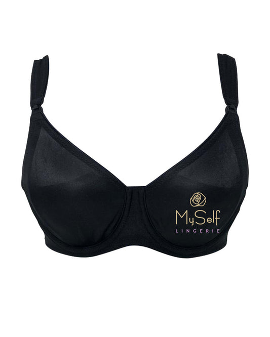 Dominique 7600 Black Seamless Underwire Nursing Bra MYSELFLINGERIE.COM