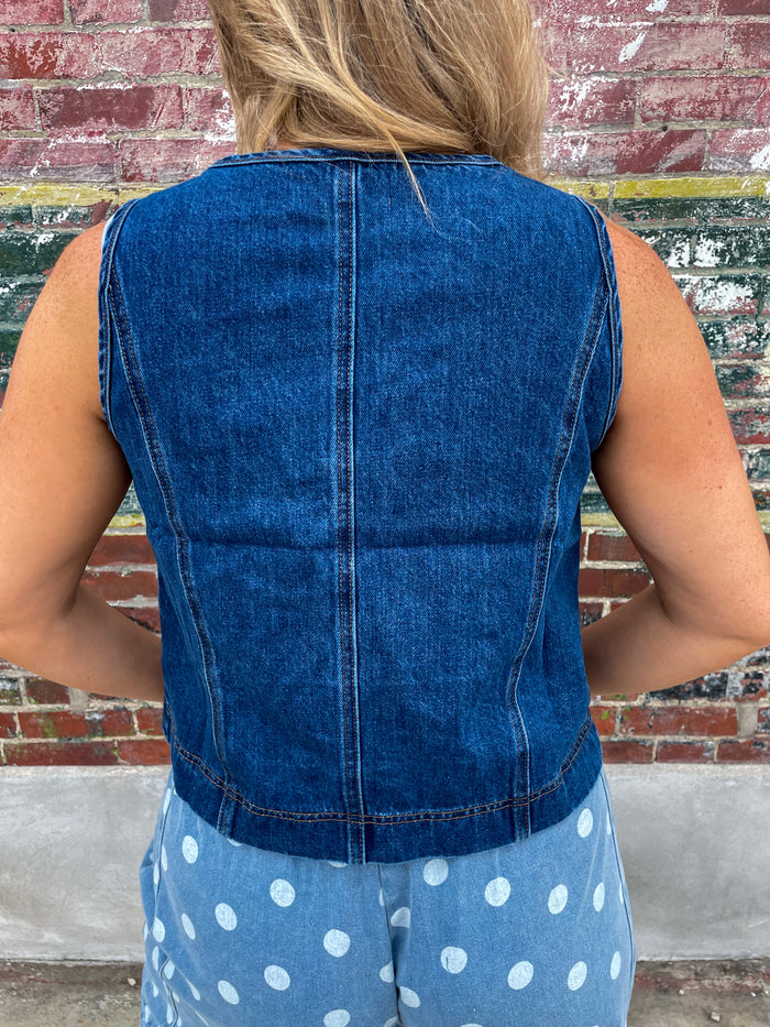 Double Take Denim Vest