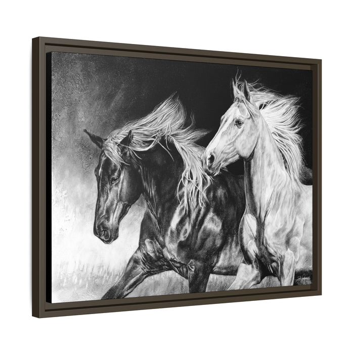 "Dynamic Duo" Framed Canvas