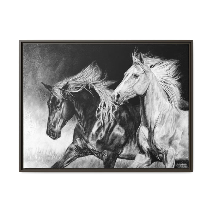 "Dynamic Duo" Framed Canvas