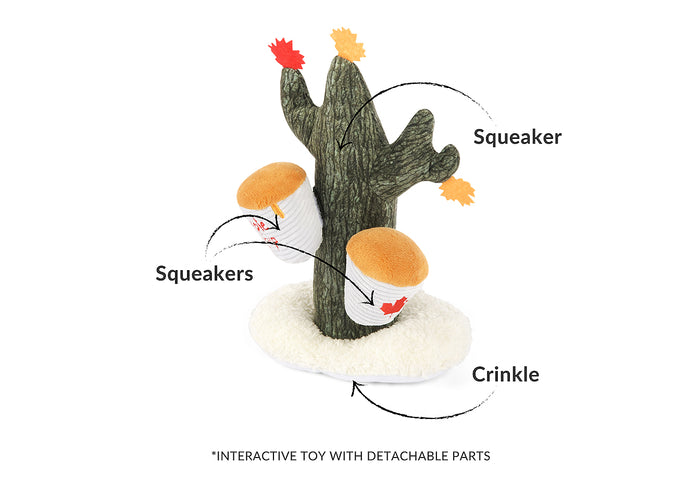 P.L.A.Y. x Earth Rated Montreal Munchies Collection - Barking Up The Maple Tree Dog Toy - Features Info
