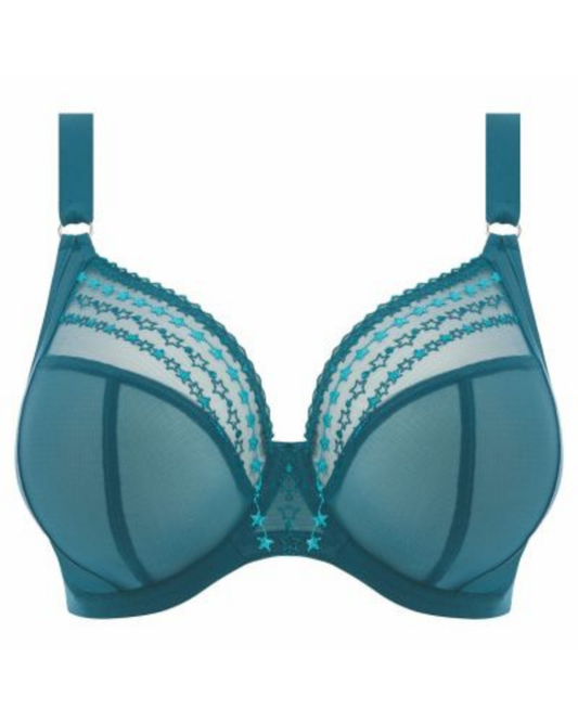 Elomi 8900 Blue Star Teal Matilda Plunge Underwire Bra MYSELFLINGERIE.COM