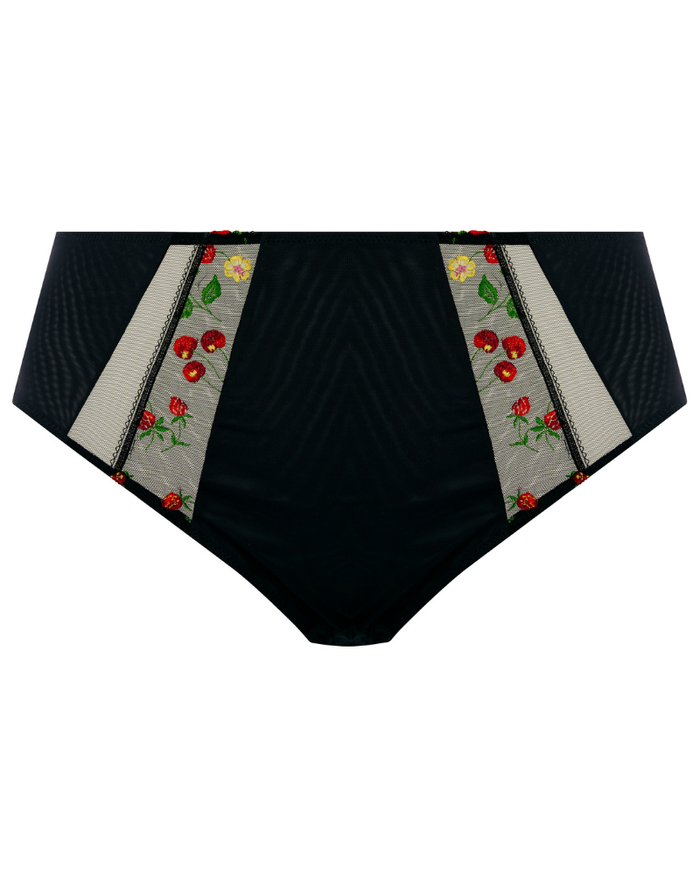Elomi 300951 Samira Black Embroidered Full Brief myselflingerie.com