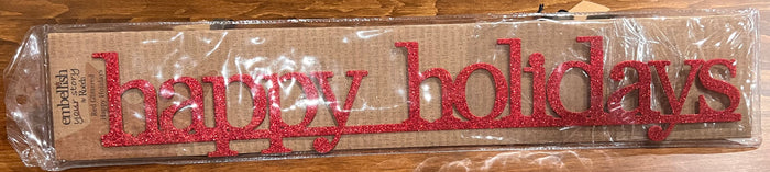 Embellish Your Story Happy Holidays Glitter Magnet