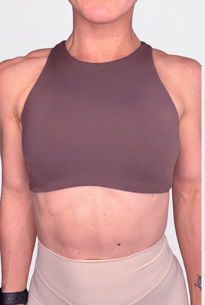 Embody High Neck Bra - Hazelnut - Size S