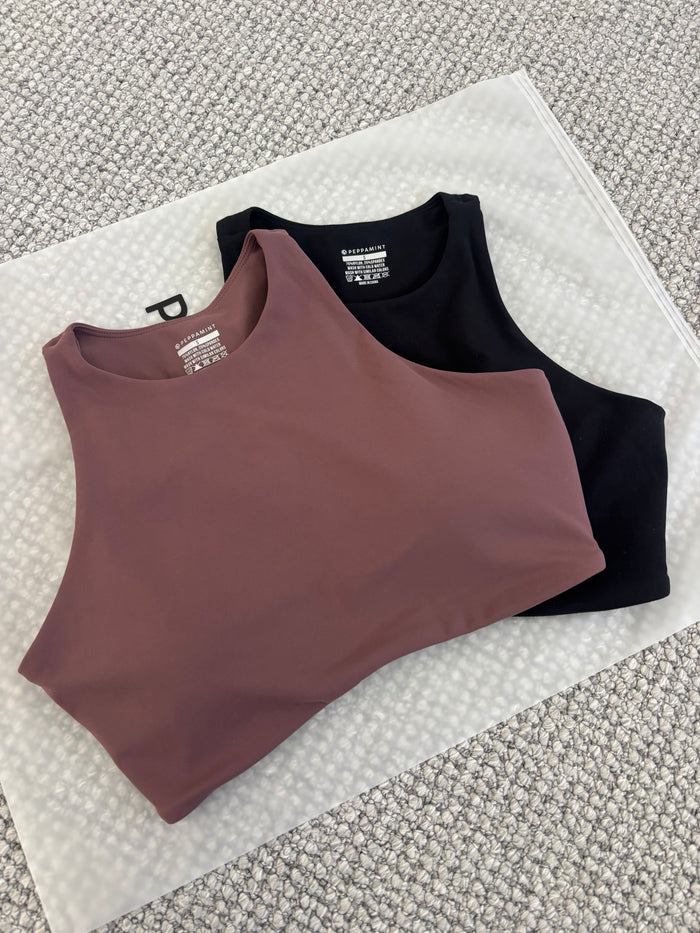 Embody High Neck Bra - Hazelnut - Size S