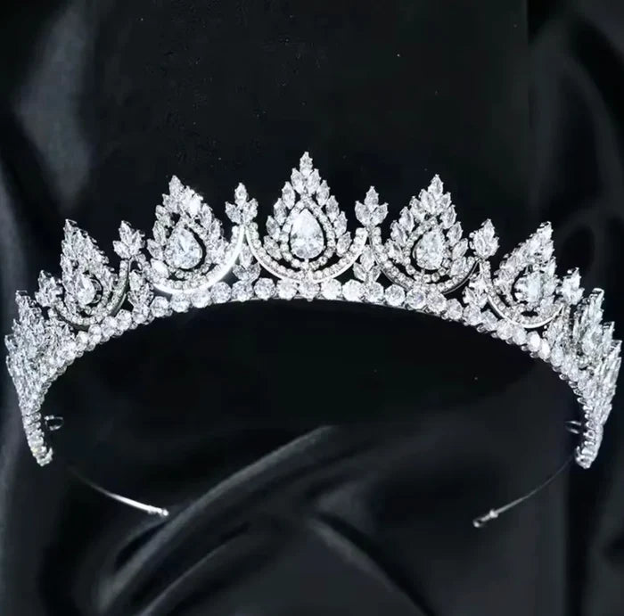 Wedding Hair Accessories - Royal Glamour CZ Bridal Tiara