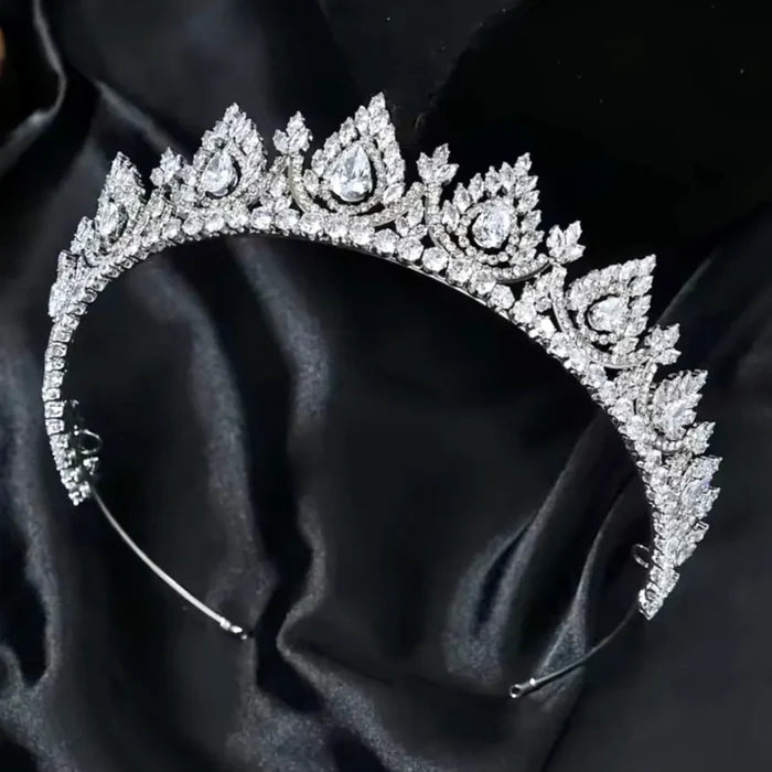 Wedding Hair Accessories - Royal Glamour CZ Bridal Tiara
