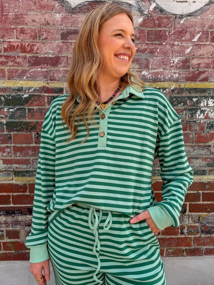 Evergreen Striped Set